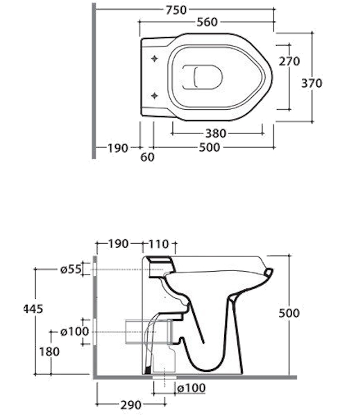 Схема, без бачка, со скрытым бачком - фото 3