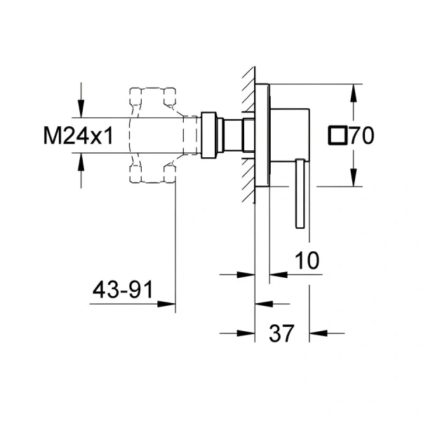 Вентиль Grohe Allure 19384000 - фото 2