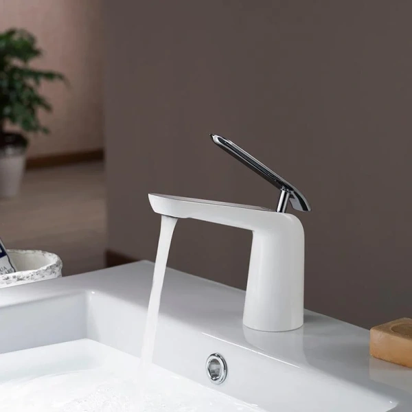 Смеситель для раковины Timo Olivia хром-белый 3261/00-16F, комбинированные - фото 4