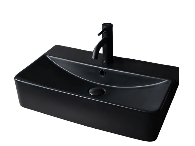 Раковина GID Geometrico Bm1344 61 см черная - фото 1