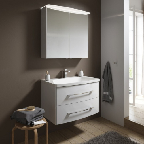 Зеркальный шкаф с подсветкой Aqwella Neringa 80 см с регулятором освещенности - фото 2