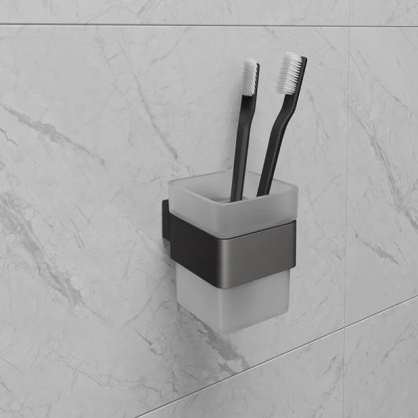 Стакан для ванной Lemark Smooth Line графит - фото 3