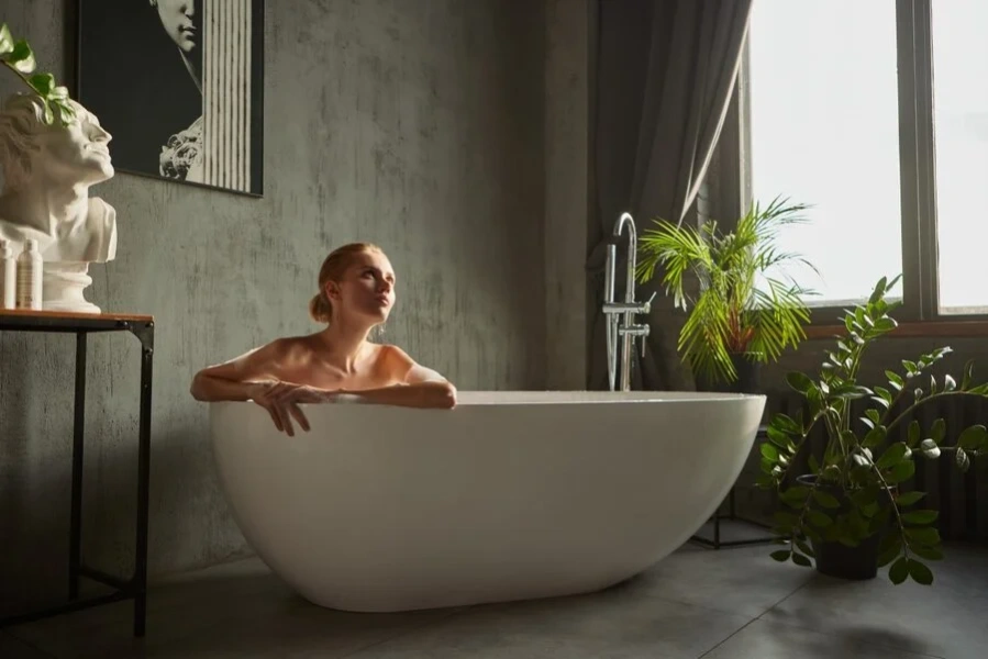 Ванна Marmo Bagno Венеция, MB-VN170-85, 170 х 85 см, искусственный камень, белая, без гидромассажа - фото 5