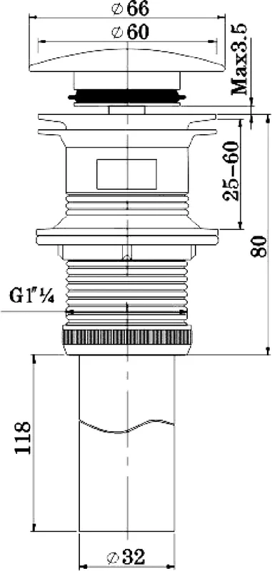 Донный клапан Vincea белый матовый - фото 3