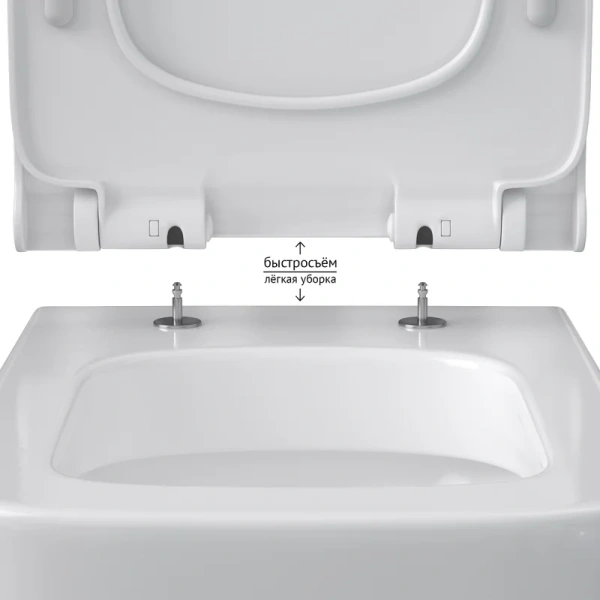 Унитаз подвесной Berges Quattro S Rimless безободковый - фото 3