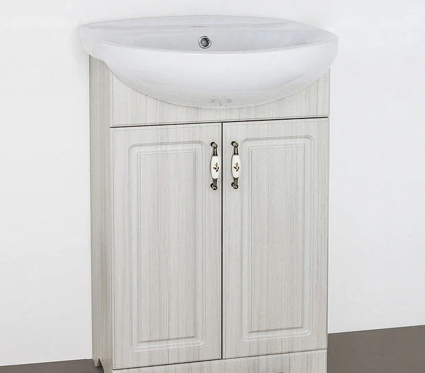 Тумба под раковину напольная Style Line Олеандр-2 55 Люкс 55 см рельеф пастель - фото 3