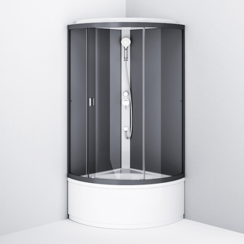 Душевая кабина Am.Pm X-Joy 90х90 см стекло графит - фото 2