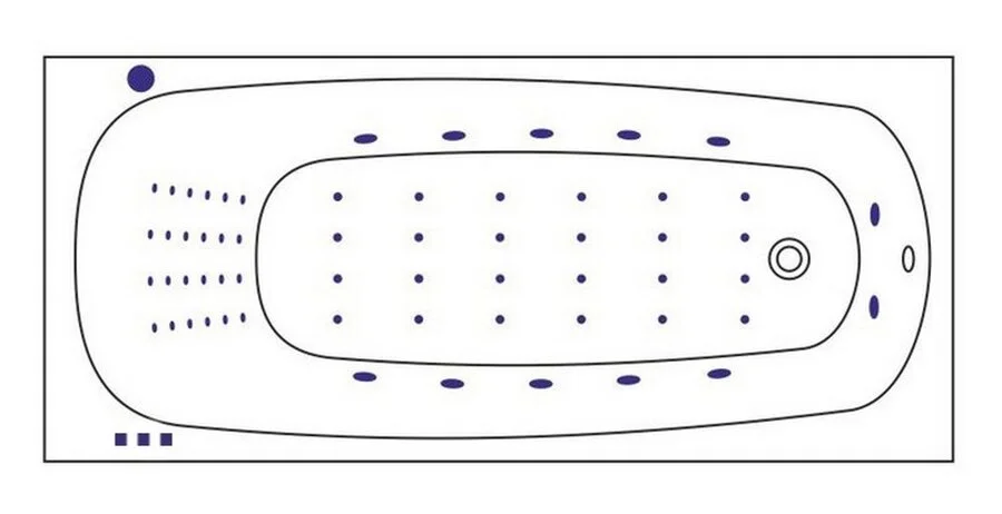 Ванна гидромассажная Whitecross Layla 170 x 75 см, NANO, золото, белый, 0102.170075.100.NANO.GL - фото 3