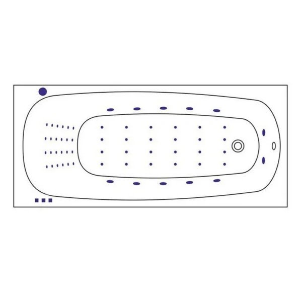 Ванна гидромассажная Whitecross Layla Slim Nano, 180 х 80 см, белая/хром, 0122.180080.100.NANO.CR - фото 4
