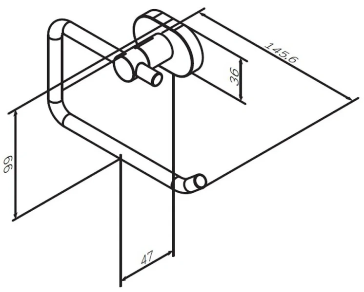 Бумагодержатель Am.Pm Sense A74341 хром - фото 2