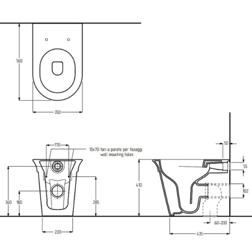 Унитаз напольный Migliore Monaco черный - фото 4