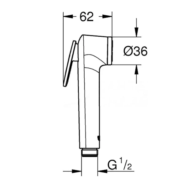 Гигиенический душ со смесителем Grohe BauClassic хром index_1 - фото 8