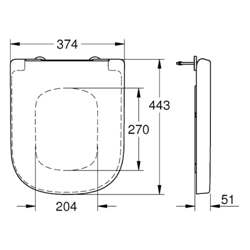 Унитаз напольный приставной безободковый Grohe Euro Ceramic 3933900H - фото 3