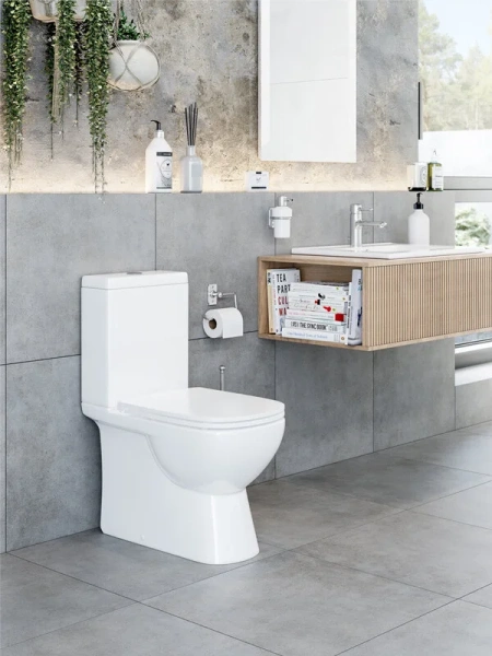 Унитаз компакт Sanita Luxe Quadro белый - фото 3