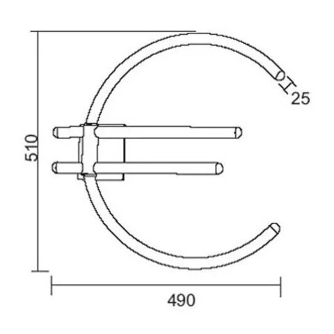 Полотенцесушитель электрический цвет:хром Margaroli 611 - фото 3
