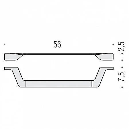 Полотенцедержатель Colombo Alize хром, современные, hi-tech - фото 2