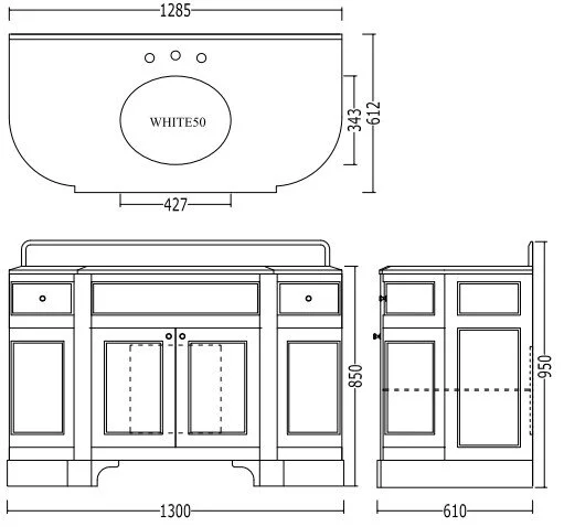 Тумба с мраморной столешницей, цвет полуглянцевый Dark Grey, мрамор Bianco Carrara, Devon&Devon Season, по запросу - фото 2