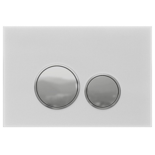 Клавиша смыва Allen Brau Priority белая/кнопки хром - фото 1