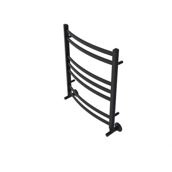 Полотенцесушитель водяной Акватек Лугано 50x60 см черный муар, для систем горячего водоснабжения, для систем отопления, с нижним подключением - фото 5