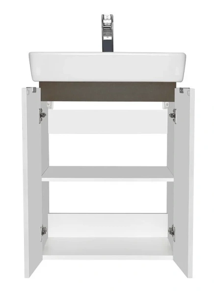 Тумба с раковиной напольная Акватон Скай 1A238101SY010 55 см с двумя дверцами, напольная, пристенная - фото 4