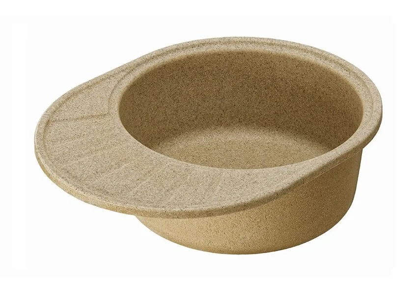 Мойка для кухни Акватон Чезана 57 см песочная, округлой формы - фото 4