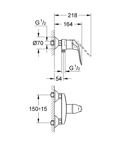 Смеситель для душа Grohe Euroeco Special 32780000 - фото 2