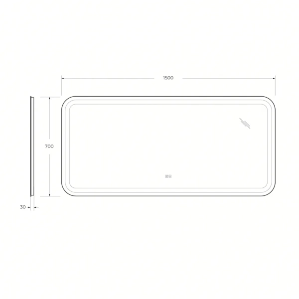Зеркало с подсветкой Cezares Stylus 150 см прямоугольное, в наличии - фото 2