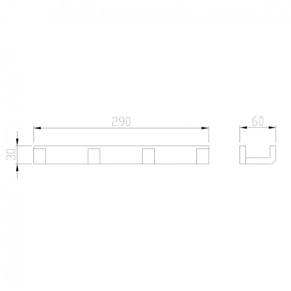 Крючок для ванной Abber Westen AA1751 нержавеющая сталь, современные, hi-tech - фото 2