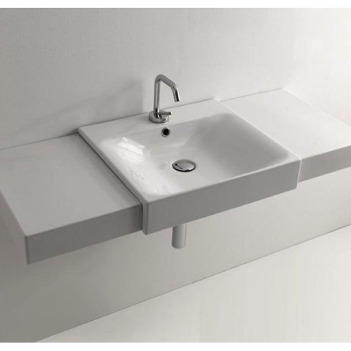 Раковина полувстраиваемая с одним отверстием под смеситель Kerasan Cento 3546bi*1 - фото 3