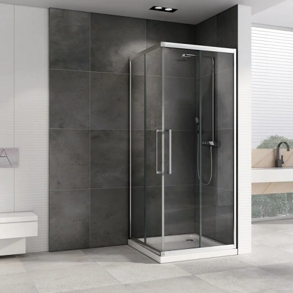 Душевой уголок Abber Schwarzer Diamant AG02090H 90x90 см раздвижные двери, 90х90 - фото 5