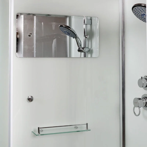 Душевая кабина Deto D 100х100 см высокий поддон, хромированный профиль - фото 9