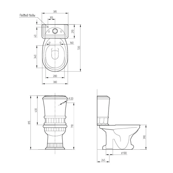 Раковина OWL 1975 Гамма 55 см накладная - фото 2