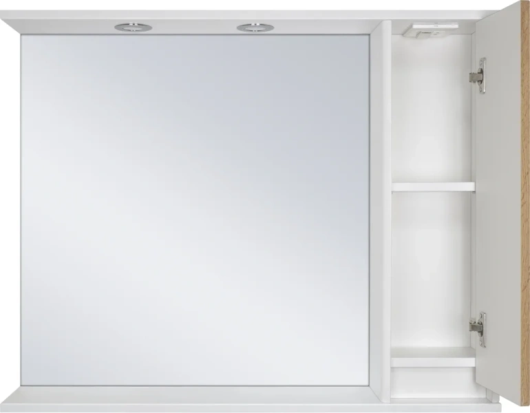 Зеркальный шкаф с подсветкой Misty Адриана 90 см правый, по запросу - фото 2