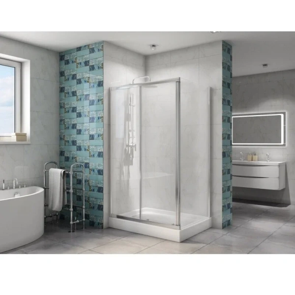 Душевой уголок BelBagno Due 120x90 см стекло прозрачное, прозрачные - фото 8