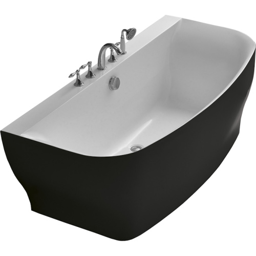 Ванна акриловая BelBagno 165х80 см черная Nero - фото 2