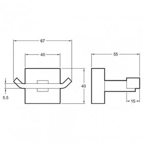 Крючок для ванной Jacob Delafon EO хром - фото 2