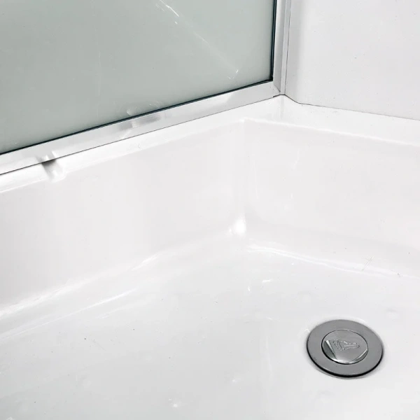 Душевая кабина Deto EM 100x100 см с led подсветкой, стеклянные, матовые, узорчатые - фото 7