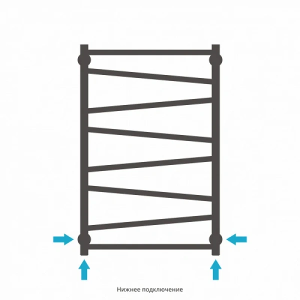 Полотенцесушитель водяной Сунержа Сирокко 50х80 см темный титан муар - фото 4