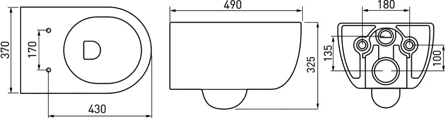 Унитаз с инсталляцией BERGES Ego с сиденьем микролифт index_3 - фото 10