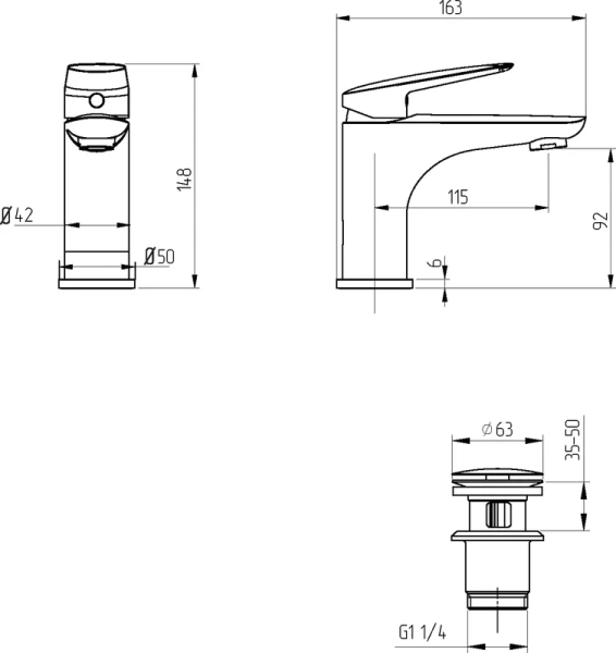 Смеситель для раковины Migliore Laguna однорычажный - фото 2