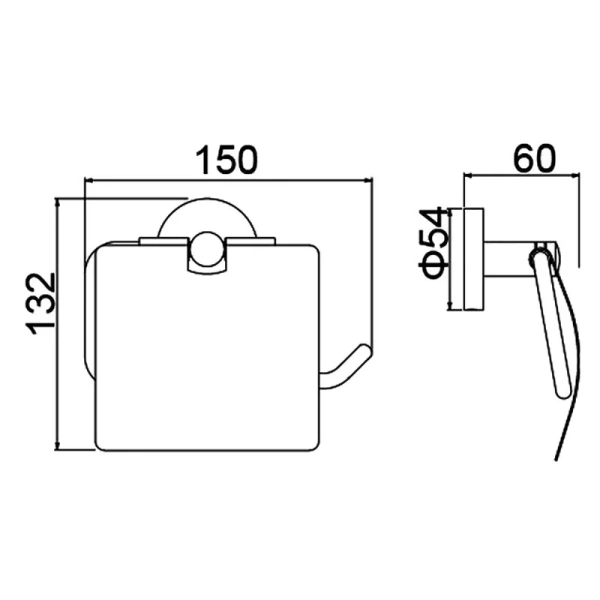 Бумагодержатель Timo Saona хром - фото 2