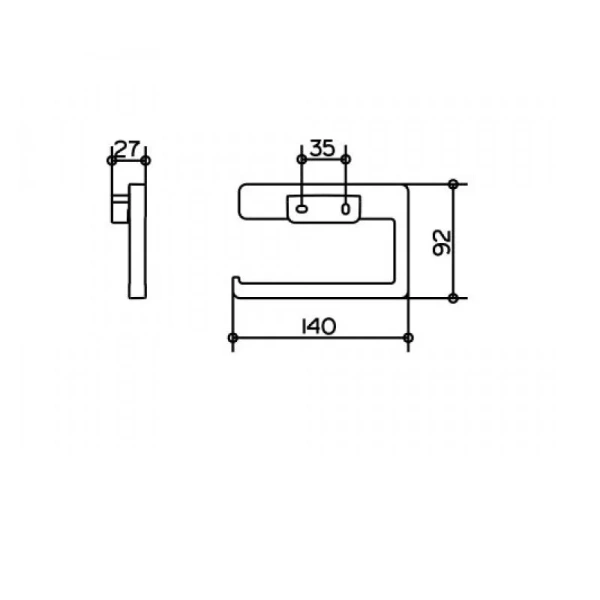 Бумагодержатель для ванной Keuco Moll 12762, современные, hi-tech - фото 2