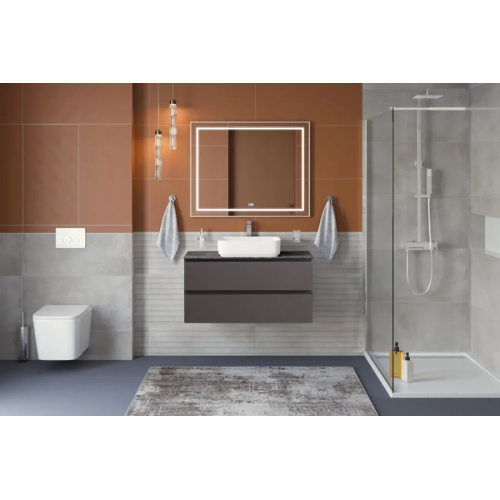 Тумба под раковину подвесная BelBagno Kraft 100 см темно-серый матовый - фото 3