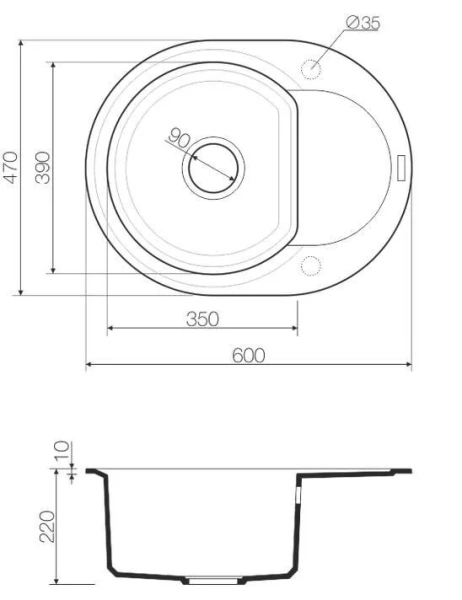 Мойка для кухни Omoikiri Sakaime 60E-GR 60 см Leningrad Grey, другие - фото 6