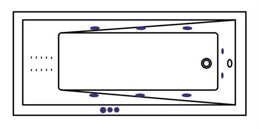 Ванна гидромассажная Whitecross Wave 160 x 70 см, SMART NANO, хром, белый, 0101.160070.100.SMARTNANO.CR - фото 3