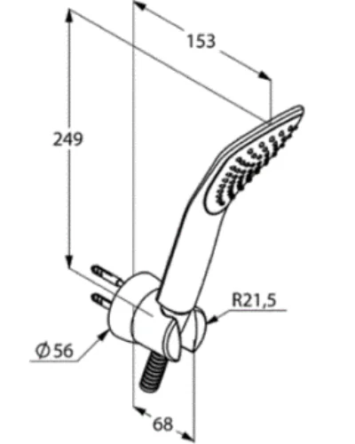 Душевой комплект Kludi Fizz белый/хром, душевые комплекты, наборы - фото 2