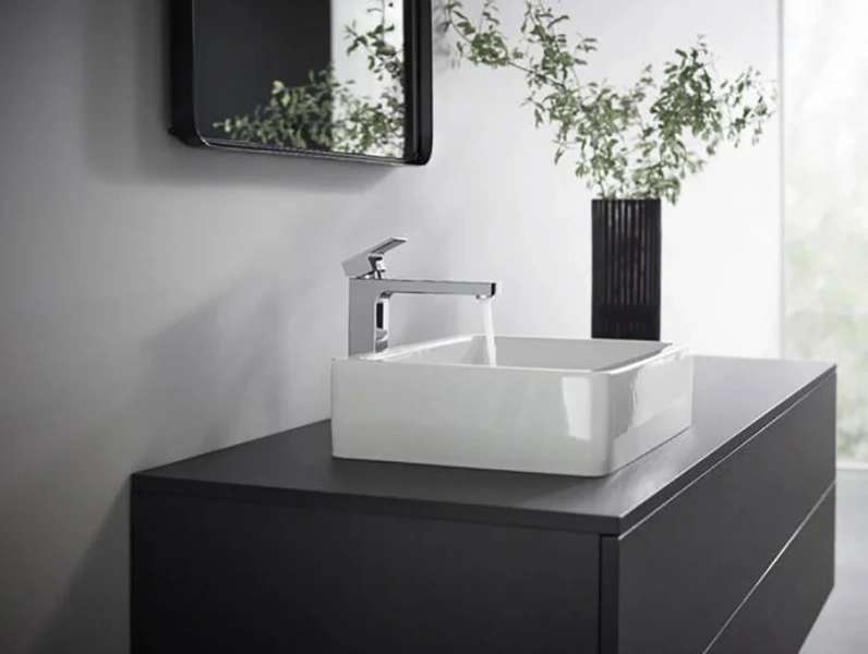 Смеситель для раковины Hansgrohe Vernis Shape с металлическим сливным гарнитуром - фото 4
