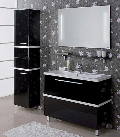 Полка, цвет чёрный глянец, Акватон Турин index_1 - фото 3