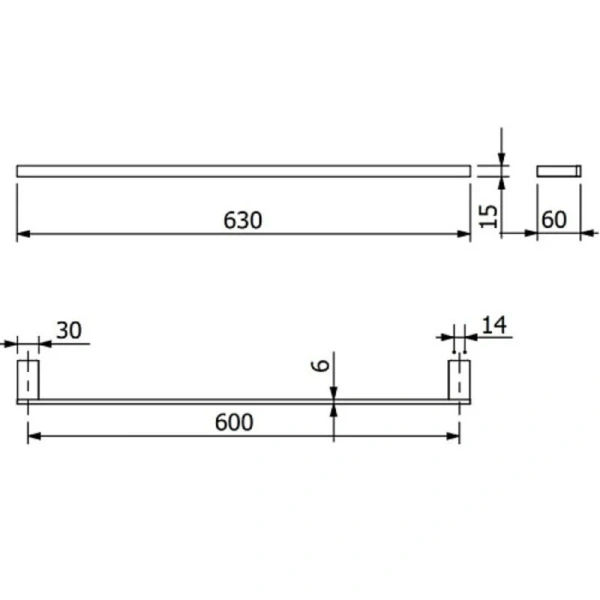 Полотенцедержатель Kludi Vela C золото брашированное - фото 2