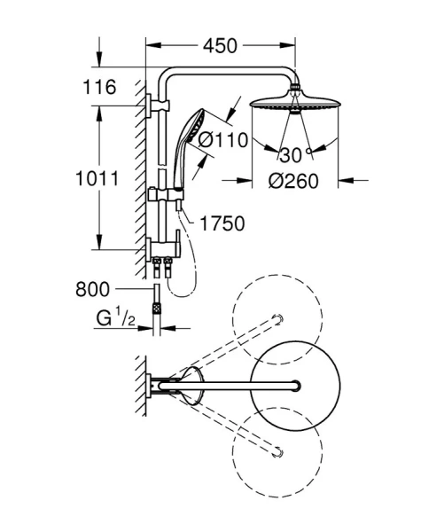 Душевая стойка Grohe Euphoria 27421002 - фото 2